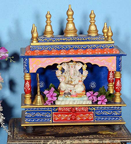 Mandir: Rajasthani Ethnic Handcrafted Wooden Temple/Mandir/Pooja Ghar/Mandapam