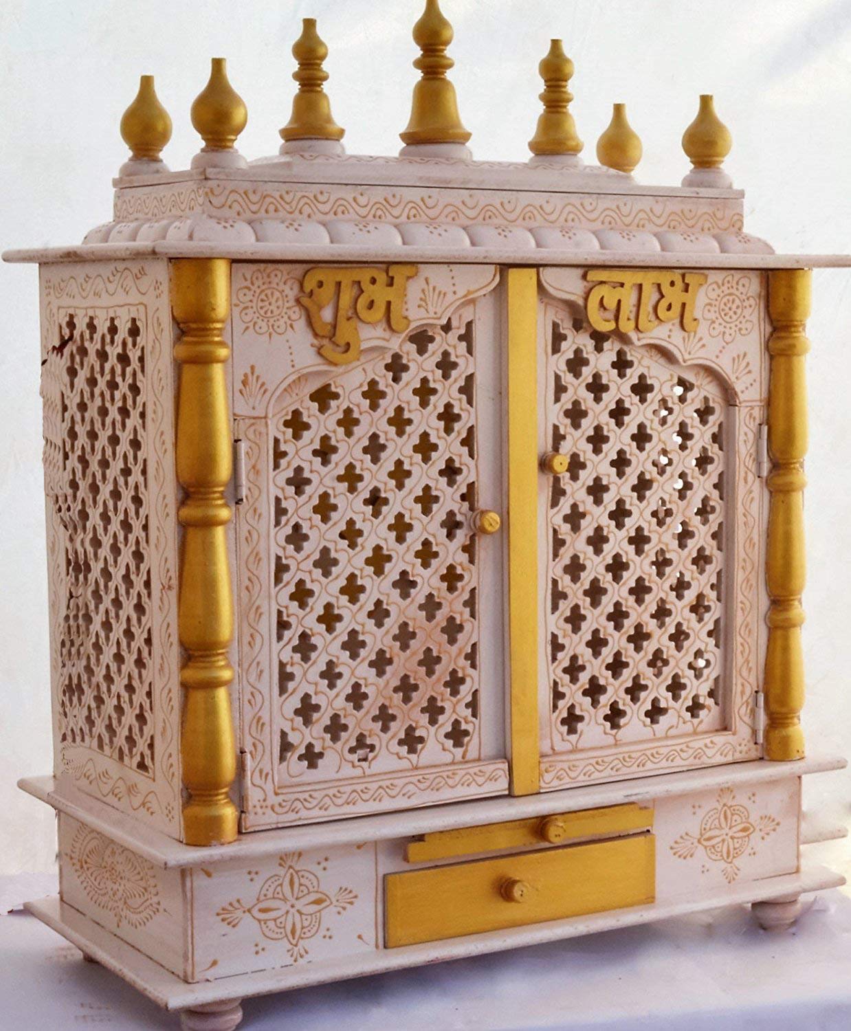Mandir: Rajasthani Ethnic Handcrafted Wooden Temple/Mandir/Pooja Ghar/Mandapam