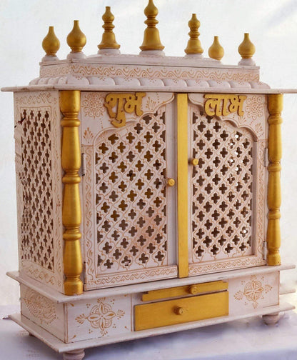 Mandir: Rajasthani Ethnic Handcrafted Wooden Temple/Mandir/Pooja Ghar/Mandapam