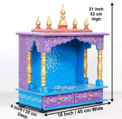 Mandir: Rajasthani Ethnic Handcrafted Wooden Temple/mandir/Pooja Ghar