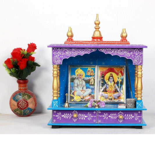 Mandir: Rajasthani Ethnic Handcrafted Wooden Temple/mandir/Pooja Ghar