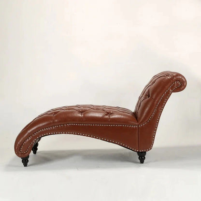 Lounge Chair: Leffette Tufted Chaise Lounge