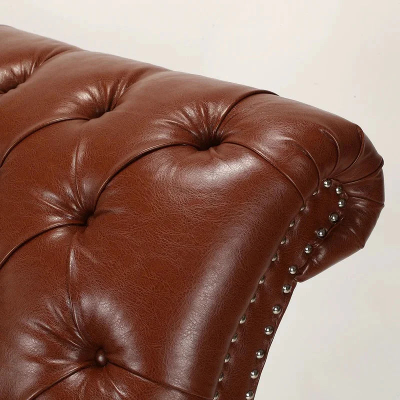 Lounge Chair: Leffette Tufted Chaise Lounge