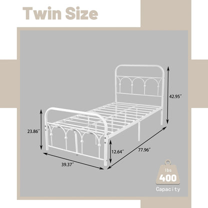Metal Bed : JINNY Metal Platform Bed