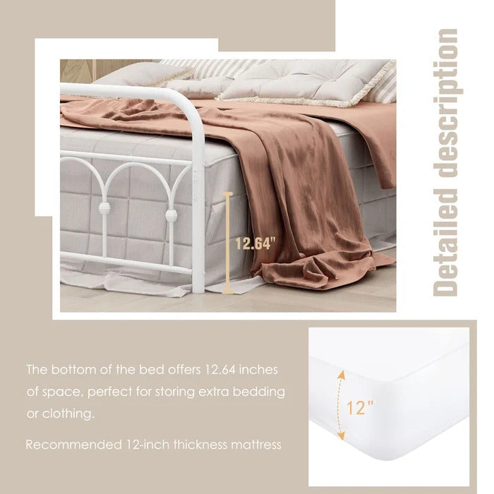 Metal Bed : JINNY Metal Platform Bed
