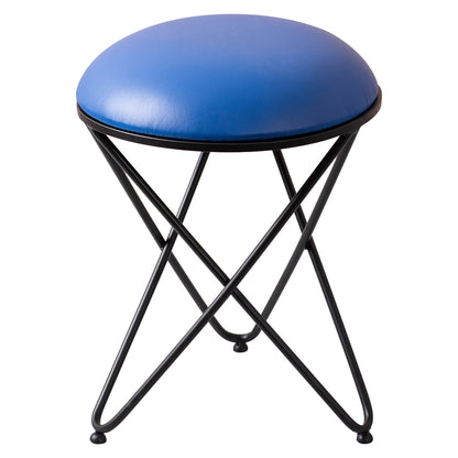 Metallic Stools: Black & Cream Cage Ottoman