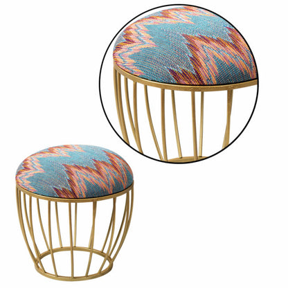 Metallic Stools: Multicolor Cage Ottoman