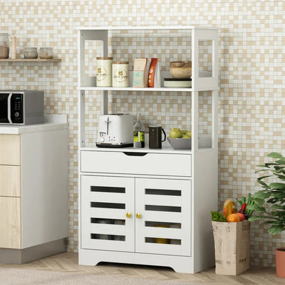 Microwave Stands: 55" Kitchen Pantry & Hutch Cabinets