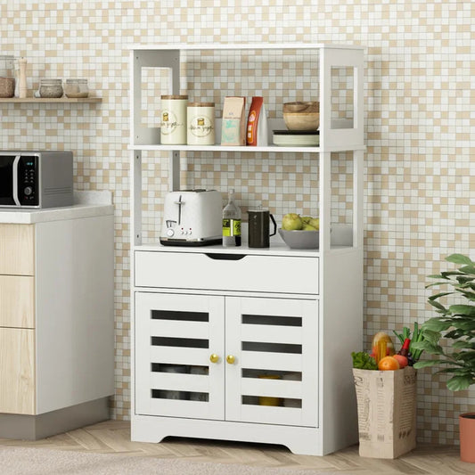 Microwave Stands: 55" Kitchen Pantry & Hutch Cabinets