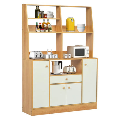 Microwave Stands: 56" Kitchen Pantry & Hutch Cabinets