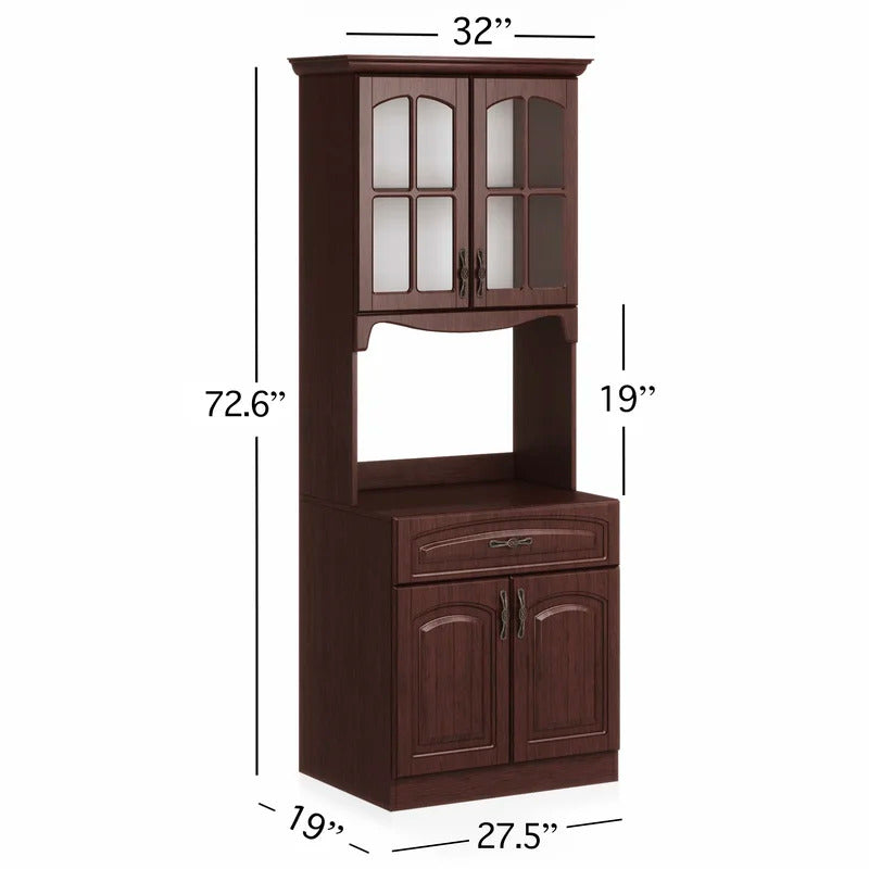 Microwave Stands : 73" Kitchen Pantry & Hutch Cabinets