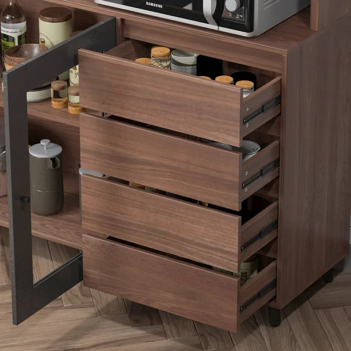 Microwave Stands: 76.8" Kitchen Pantry & Hutch Cabinets