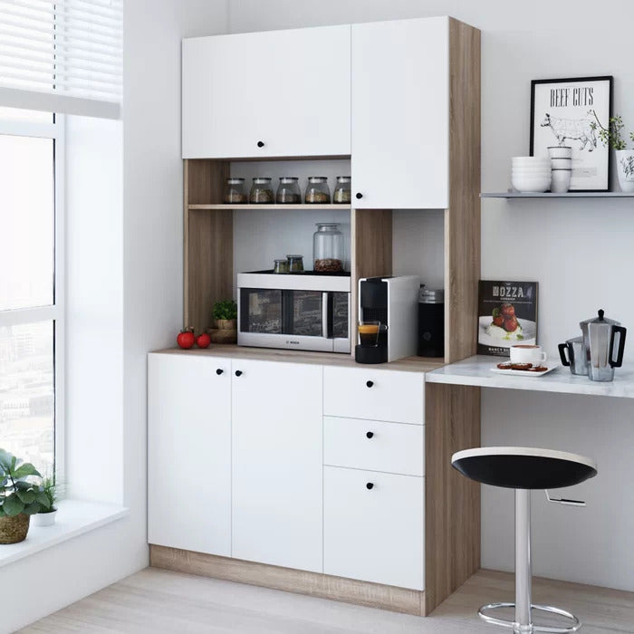 Microwave Stands: 71" Kitchen Cabinet & Hutch Cabinets