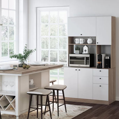 Microwave Stands: 71" Kitchen Cabinet & Hutch Cabinets
