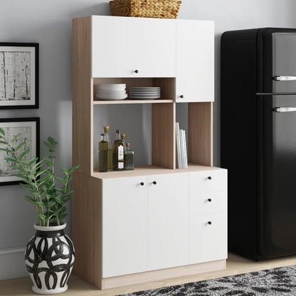 Microwave Stands: 71" Kitchen Cabinet & Hutch Cabinets