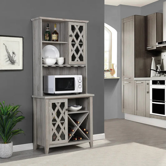 Microwave Stands : Allen 72" Kitchen Pantry & Hutch Cabinets