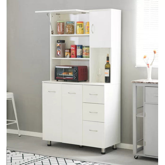 Microwave Stands: Arcel 66.5" Kitchen Pantry & Hutch Cabinets