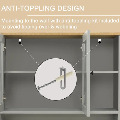 Microwave Stands : Hellen 70" Kitchen Pantry