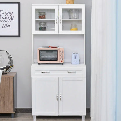 Microwave Stands : Modern 67" Kitchen Pantry & Hutch Cabinets