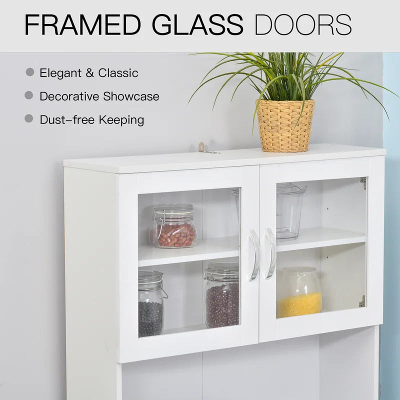 Microwave Stands : Modern 67" Kitchen Pantry & Hutch Cabinets