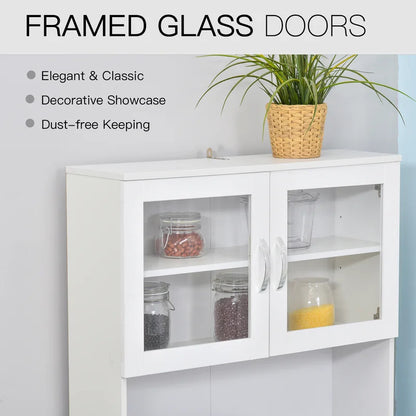 Microwave Stands : Modern 67" Kitchen Pantry & Hutch Cabinets