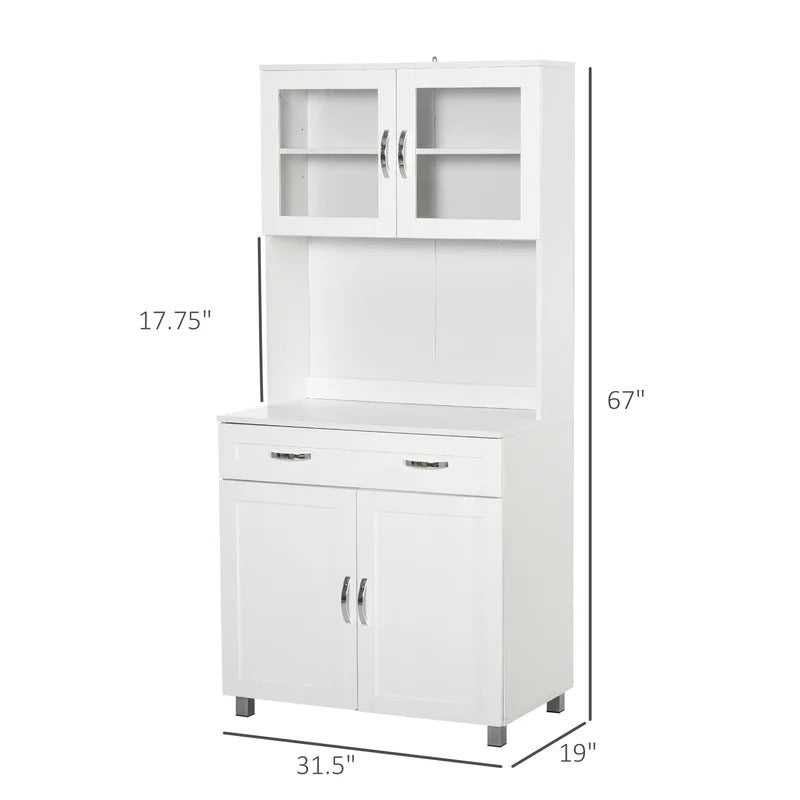 Microwave Stands : Modern 67" Kitchen Pantry & Hutch Cabinets
