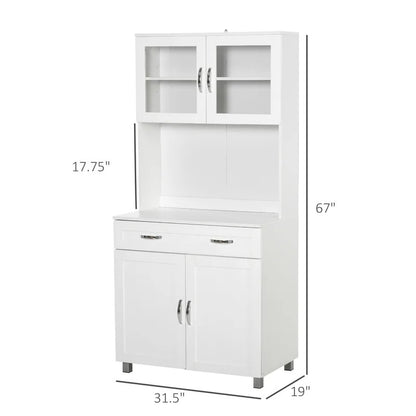 Microwave Stands : Modern 67" Kitchen Pantry & Hutch Cabinets