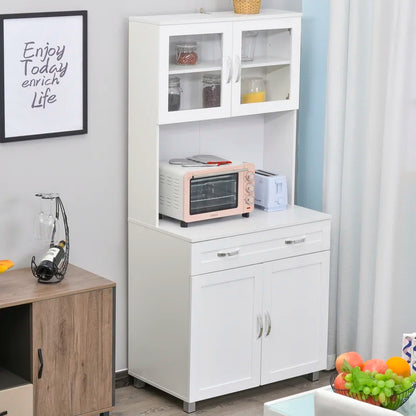 Microwave Stands : Modern 67" Kitchen Pantry & Hutch Cabinets
