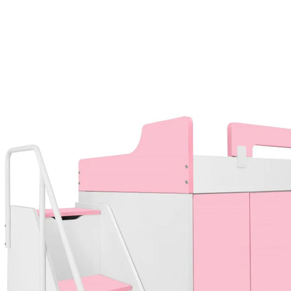 Bunk Beds:- Kids Midsleeper  Bunk Bed with Wardrobe With Study  Table Kids Furniture