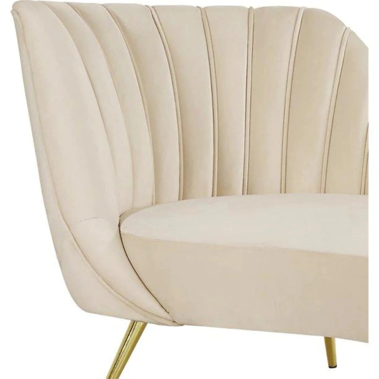 Chaise Lounge: Mardo Velvet Left-Arm Chaise Recessed Arms