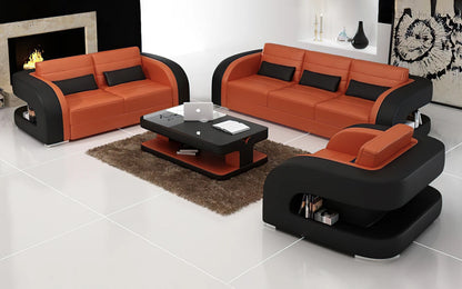 Modern Sofa Set: 5 Seater Leatherette Sofa Set