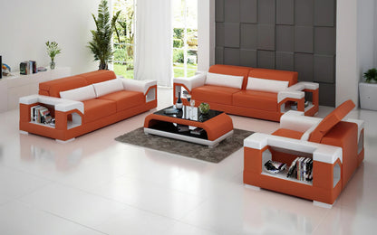 Modern Sofa Set: 5 Seater Leatherette Sofa Set