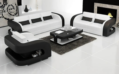 Modern Sofa Set: 5 Seater Leatherette Sofa Set