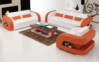 Modern Sofa Set: 5 Seater Leatherette Sofa Set