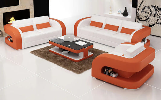 Modern Sofa Set: 5 Seater Leatherette Sofa Set