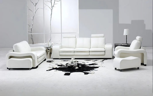 Modern Sofa Set: 5 Seater Leatherette Sofa Set