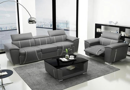 Modern Sofa Set: 6 Seater Leatherette Sofa Set