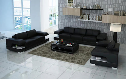 Modern Sofa Set: 6 Seater Leatherette Sofa Set