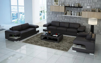 Modern Sofa Set: 6 Seater Leatherette Sofa Set