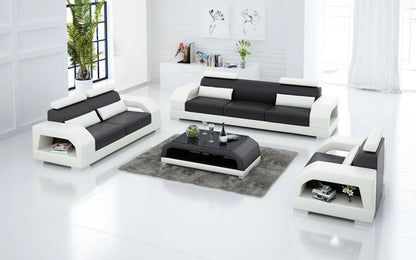 Modern Sofa Set: 6 Seater Leatherette Sofa Set
