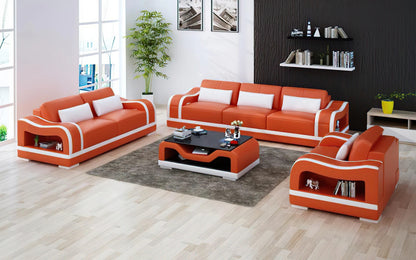 Modern Sofa Set: 6 Seater Leatherette Sofa Set