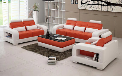 Modern Sofa Set: 6 Seater Leatherette Sofa Set