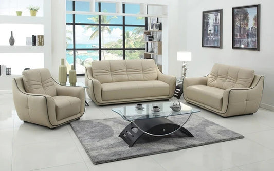 Modern Sofa Set: 6 Seater Leatherette Sofa Set
