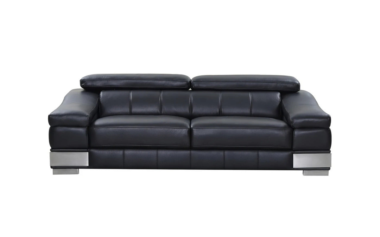 Modern Sofa Set: Black 5 Seater Sofa Set 