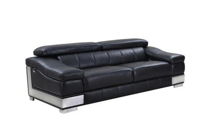 Modern Sofa Set: Black 5 Seater Sofa Set 
