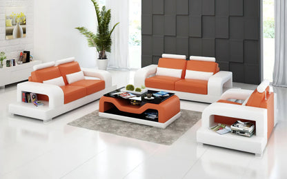 Modern Sofa Set: Leatherette 5 Seater Sofa Set