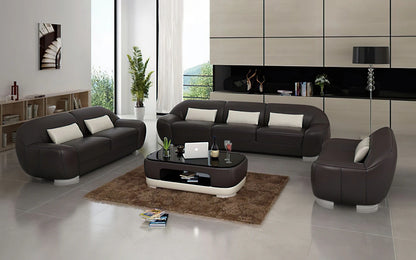 Modern Sofa Set: Leatherette 6 Seater Sofa Set