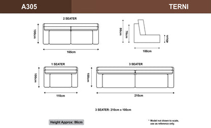 Modern Soft Set: 5 Seater Leatherette Sofa Set