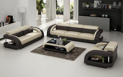 Modern sofa Set: 6 Seater Leatherette Sofa Set