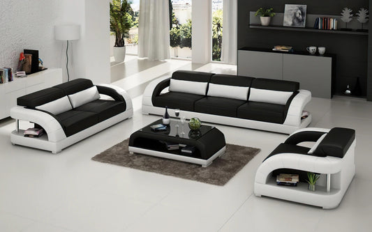 Modern sofa Set: 6 Seater Leatherette Sofa Set